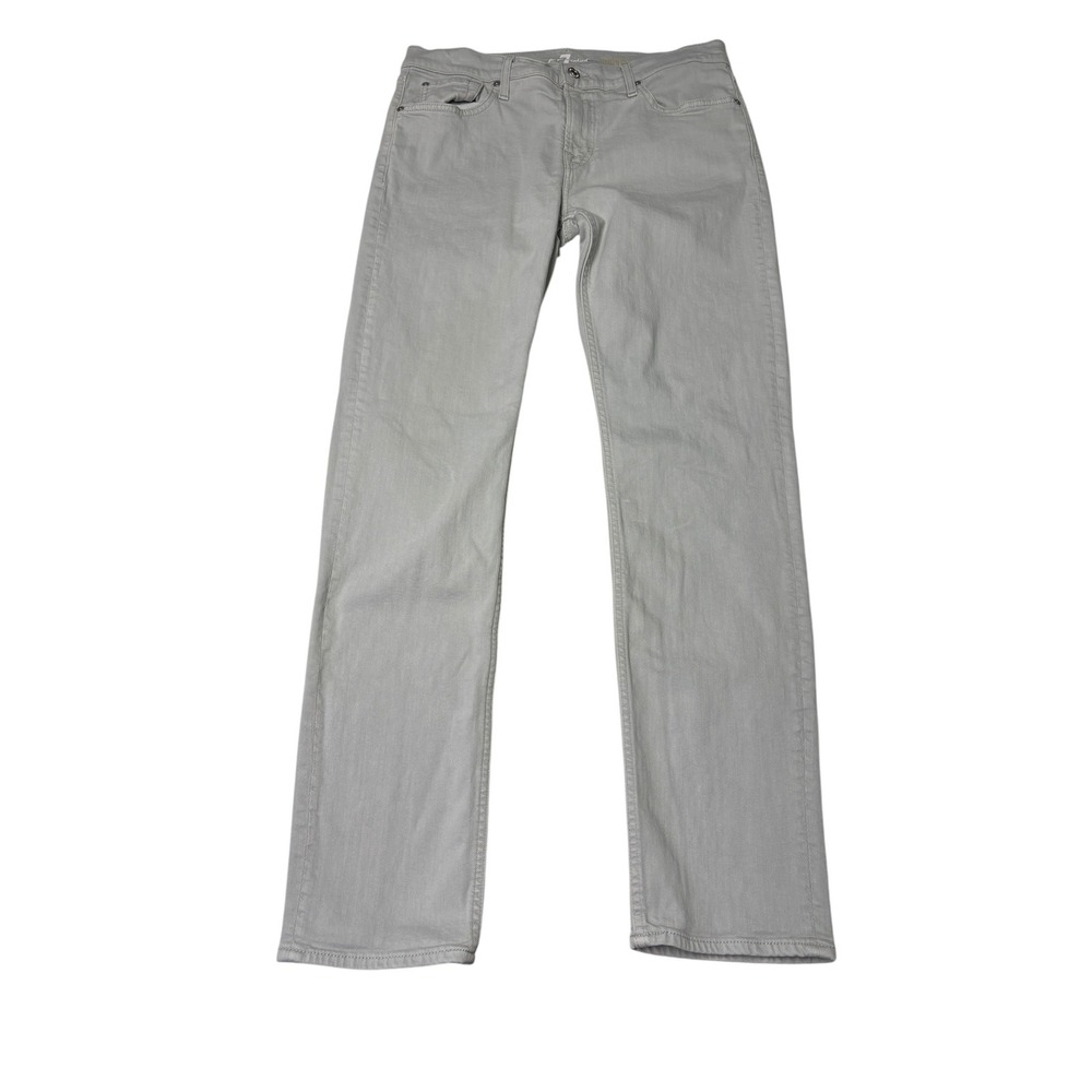 7 For All Mankind Men's Slim Jeans - Light Gray
